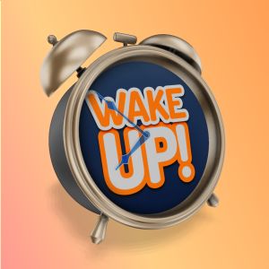 A vintage 3D alarm clock clipart image with editing tools to customize the design and make it your own.