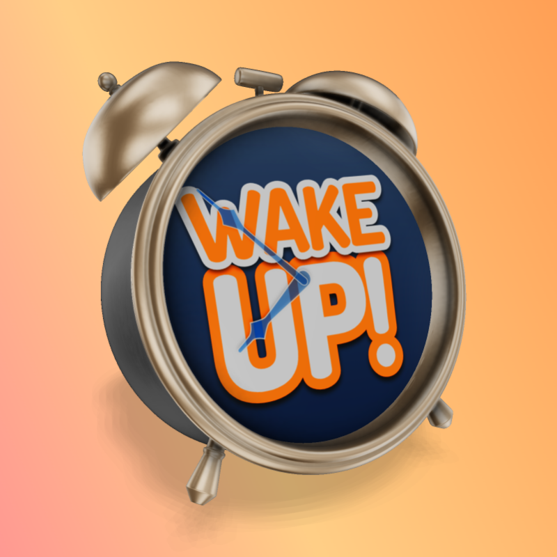 This Presentation Clipart shows a preview of 3D Alarm Clock Clipart - Customizable Mockup