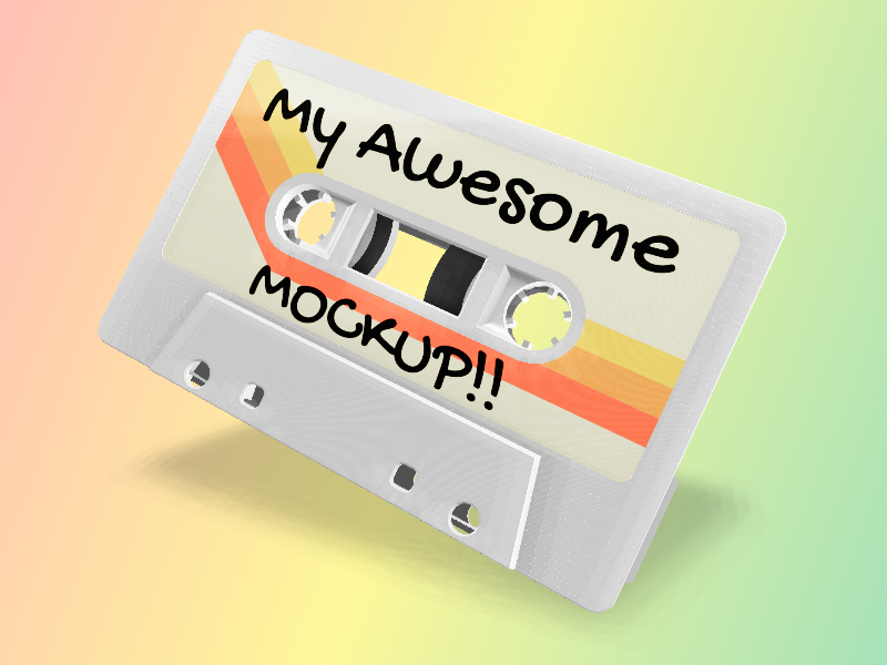 This Presentation Clipart shows a preview of 3D Clipart Cassette Tape