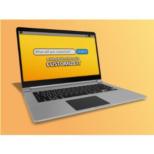 A 3D Laptop with editing tools to customize the design and make it your own.