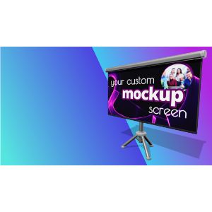 A 3D projection screen clipart image with editing tools to customize the design and make it your own.