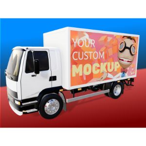A Delivery Truck with editing tools to customize the design and make it your own.