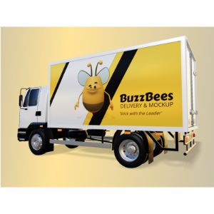 A Delivery Truck with editing tools to customize the design and make it your own.