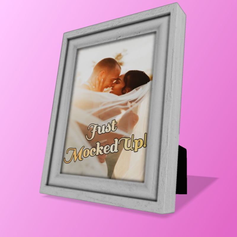 This Presentation Clipart shows a preview of 3D Picture Frame Clipart - Customizable Mockup