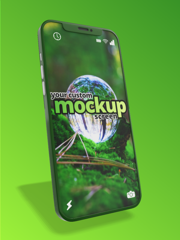 This Presentation Clipart shows a preview of 3D Smart Phone Clipart - Customizable Mockup
