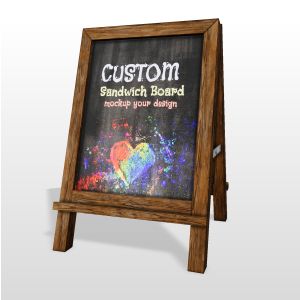 A 3D Sidewalk Sign with editing tools to customize the design and make it your own.