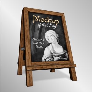 A 3D Sidewalk Sign with editing tools to customize the design and make it your own.