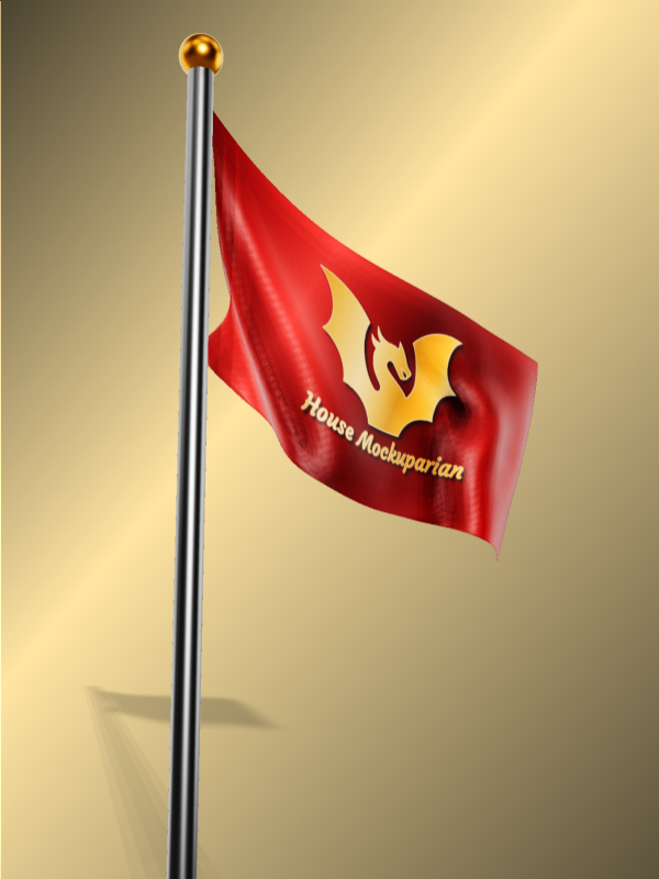 This Presentation Clipart shows a preview of 3D Clipart Flag Blowing On Pole