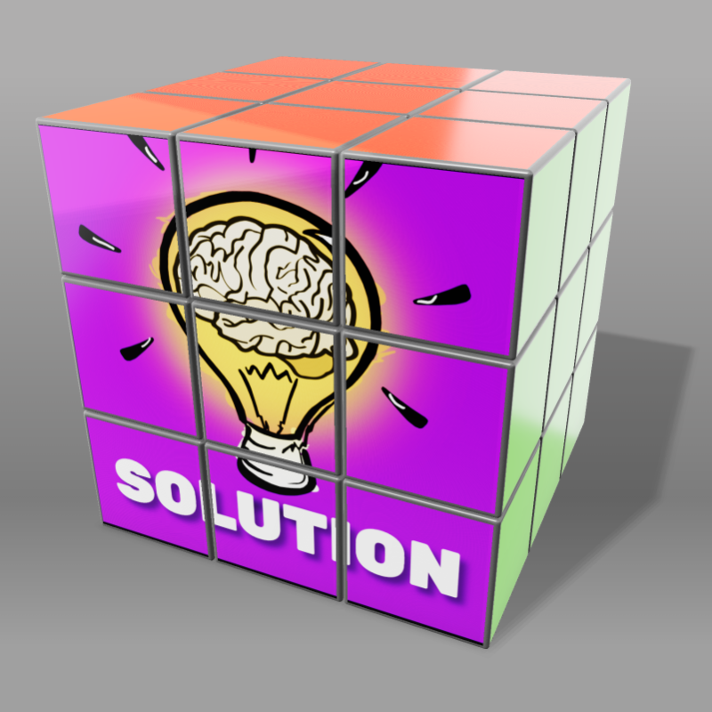 This Presentation Clipart shows a preview of Puzzle Cube
