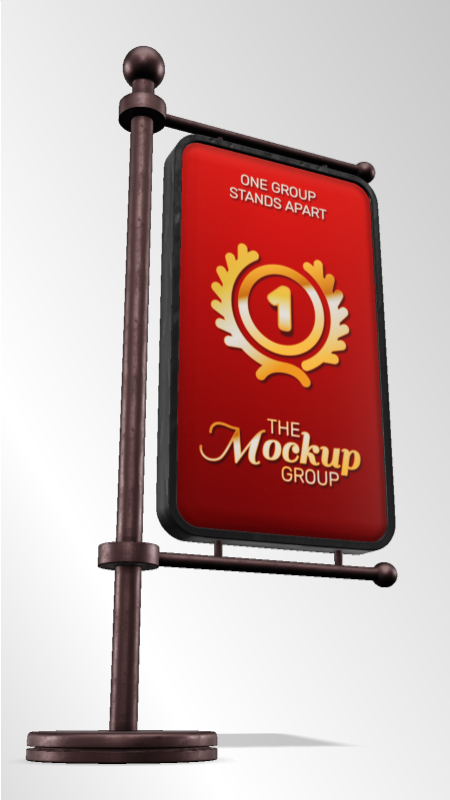 This Presentation Clipart shows a preview of 3D Street Sign - Customizable Mockup