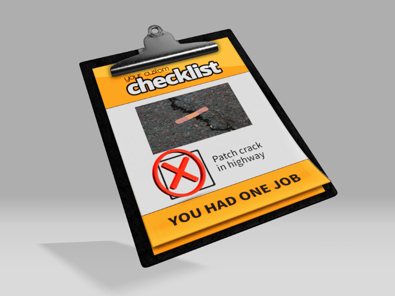 This Presentation Clipart shows a preview of 3D Clipboard Clipart - Customizable Mockup