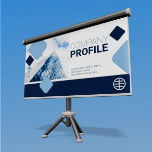 A 3D projection screen clipart image with editing tools to customize the design and make it your own.