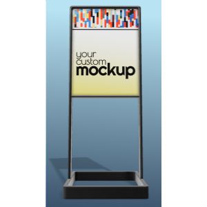 A 3D Simple Metal Sign with editing tools to customize the design and make it your own.