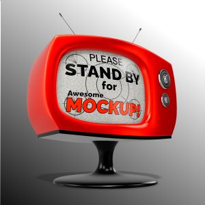 A vintage TV with editing tools to customize the design and make it your own.