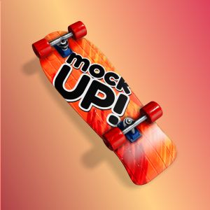 A 3D Retro Skateboard with editing tools to customize the design and make it your own.