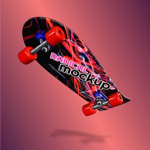 A 3D Retro Skateboard with editing tools to customize the design and make it your own.