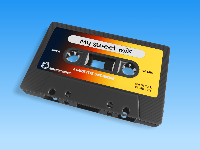 This Presentation Clipart shows a preview of 3D Clipart Cassette Tape