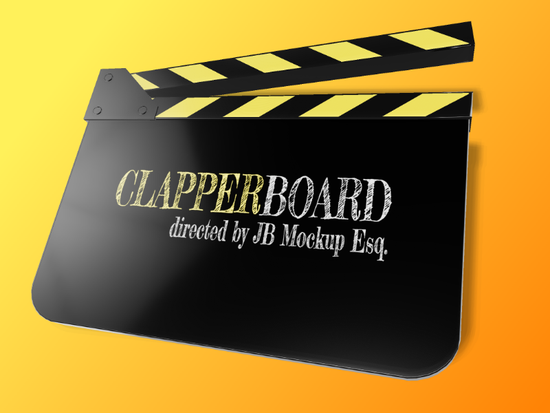 This Presentation Clipart shows a preview of 3D Clipart Clapboard