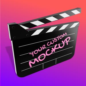 A Movie Clapboard with editing tools to customize the design and make it your own.