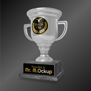 A 3D Trophy with editing tools to customize the design and make it your own.