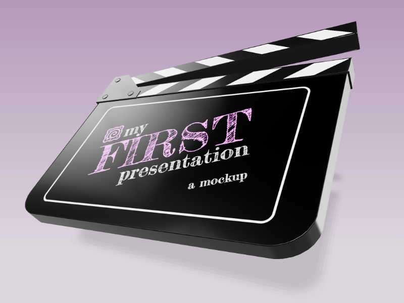 This Presentation Clipart shows a preview of 3D Clipart Movie Clapboard