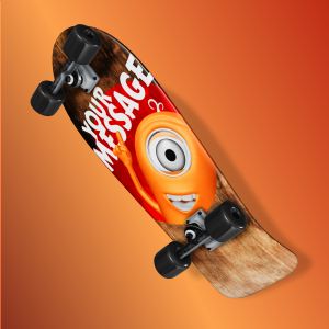 A 3D Retro Skateboard with editing tools to customize the design and make it your own.