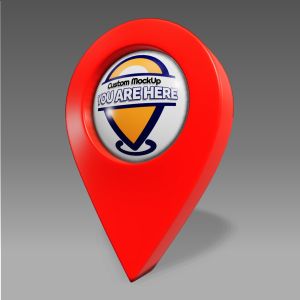 A 3D Location Pin with editing tools to customize the design and make it your own.