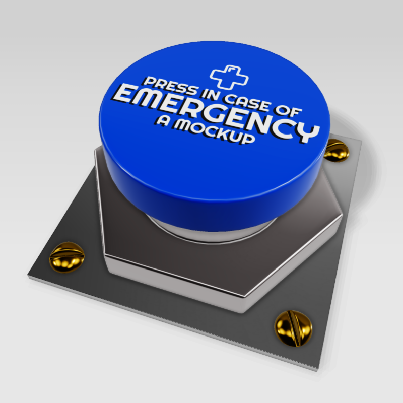 This Presentation Clipart shows a preview of 3D Push Button Clipart - Customizable Mockup