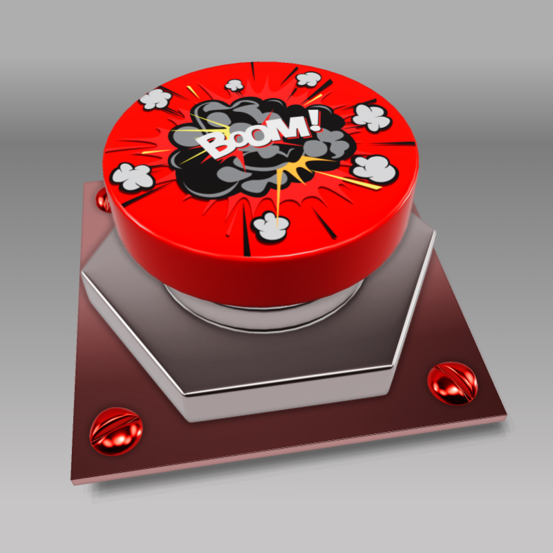 This Presentation Clipart shows a preview of 3D Push Button Clipart - Customizable Mockup