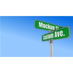 A 3D Directional Street Sign with editing tools to customize the design and make it your own.