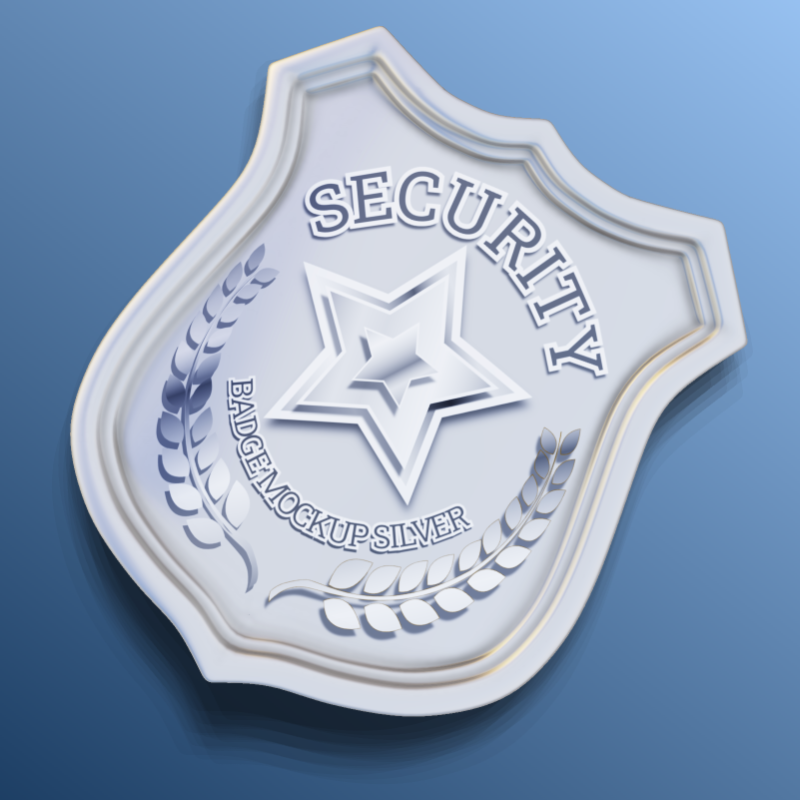 This Presentation Clipart shows a preview of 3D Authority Badge Clipart - Customizable Mockup