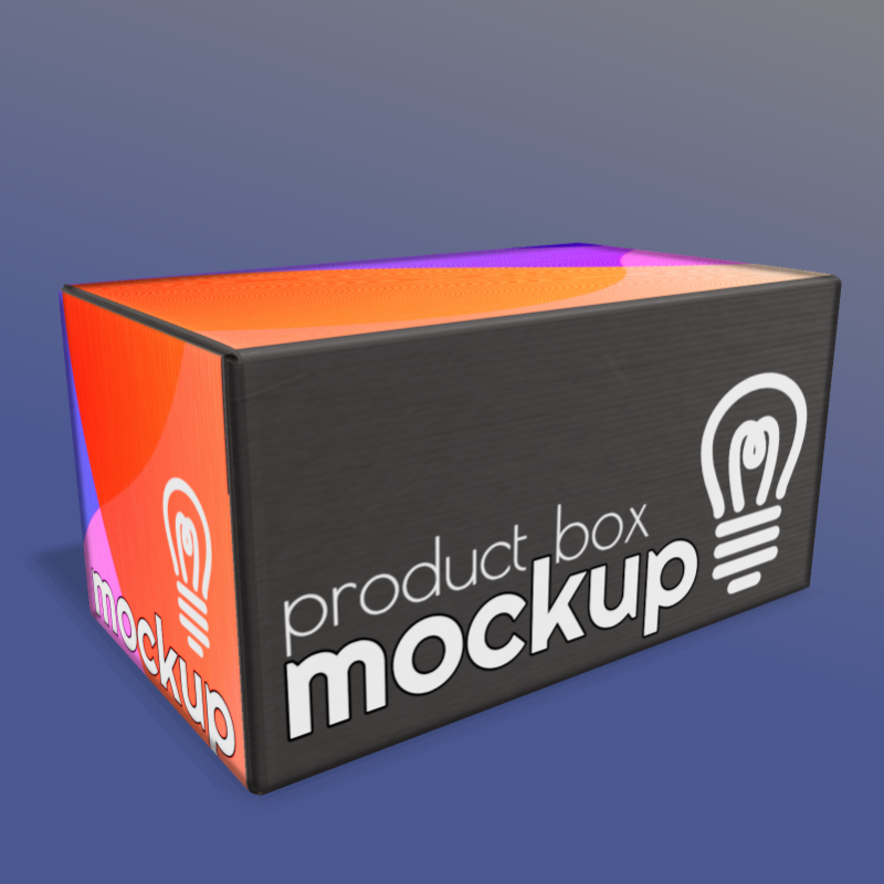 This Presentation Clipart shows a preview of 3D Product Box Clipart - Customizable Mockup