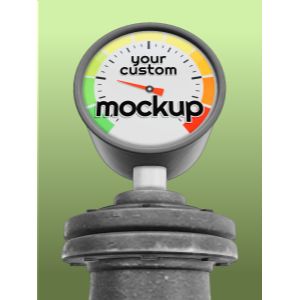 A 3D Small Pressure Gauge with editing tools to customize the design and make it your own.