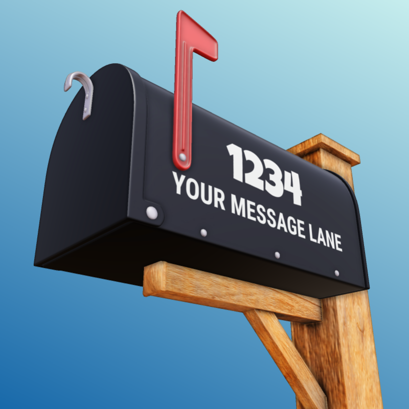 This Presentation Clipart shows a preview of 3D Closed Mailbox Clipart - Customizable Mockup
