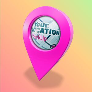 A 3D Location Pin with editing tools to customize the design and make it your own.