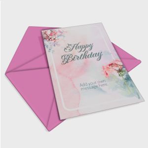 A 3D Birthday Card On Envelope with editing tools to customize the design and make it your own.
