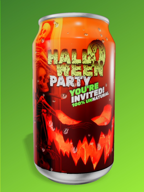This Presentation Clipart shows a preview of 3D Halloween Beverage Clipart - Customizable Mockup