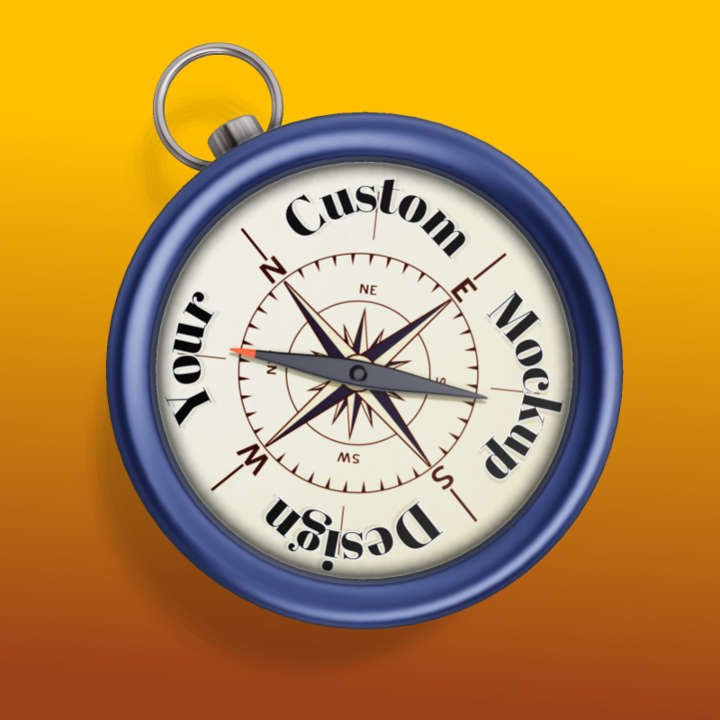 This Presentation Clipart shows a preview of 3D Compass Clipart - Customizable Mockup