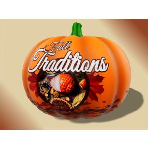 A 3D Pumpkin clipart image with editing tools to customize the design and make it your own.