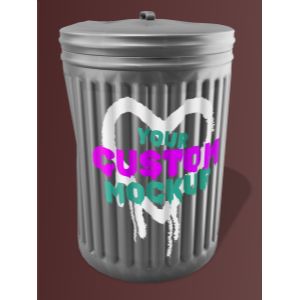 A 3D Damaged Garbage Can with editing tools to customize the design and make it your own.