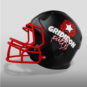 A 3D Football Helmet with editing tools to customize the design and make it your own.