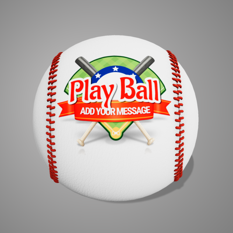 This Presentation Clipart shows a preview of Play Ball Baseball - Customizable Mockup