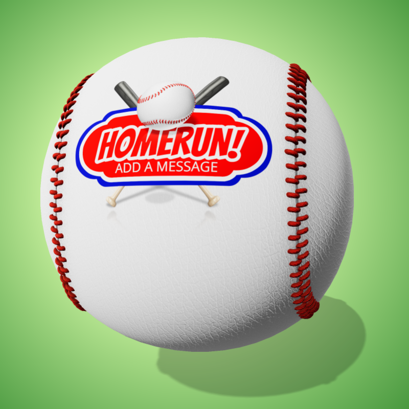 This Presentation Clipart shows a preview of Homerun Baseball - Customizable Mockup