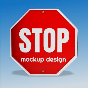 A 3D Stop Sign with editing tools to customize the design and make it your own.
