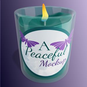 A 3D Glass Candle with editing tools to customize the design and make it your own.