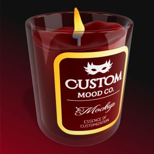 A 3D Glass Candle with editing tools to customize the design and make it your own.