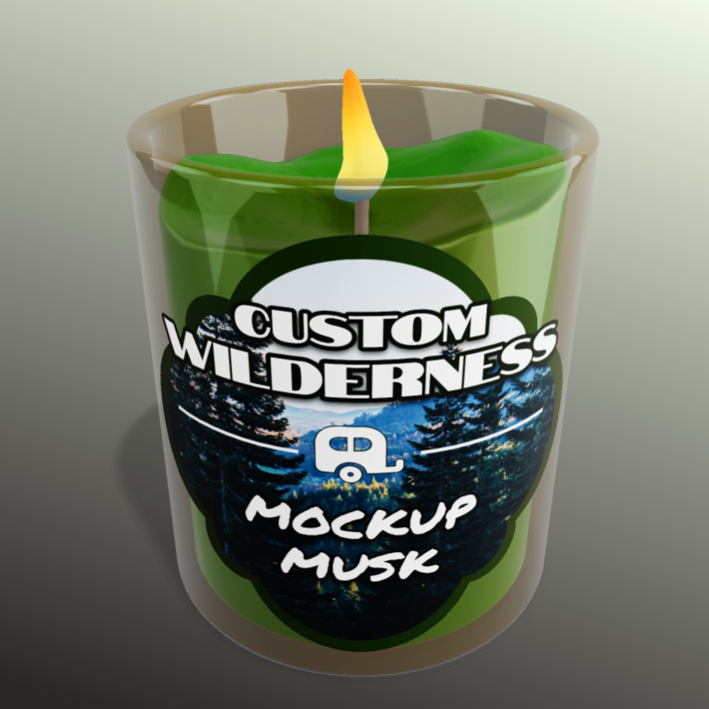 This Presentation Clipart shows a preview of Glass Candle - Customizable Mockup