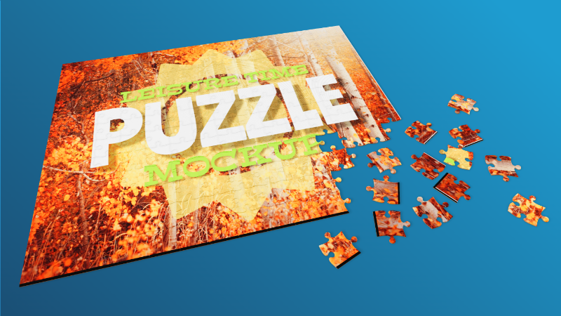 This Presentation Clipart shows a preview of Puzzle - Customizable Mockup