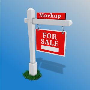 A 3D Real Estate Sign with editing tools to customize the design and make it your own.