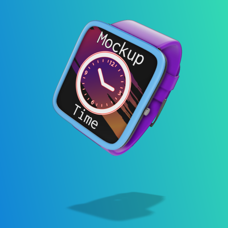 This Presentation Clipart shows a preview of 3D Smartwatch Clipart - Customizable Mockup